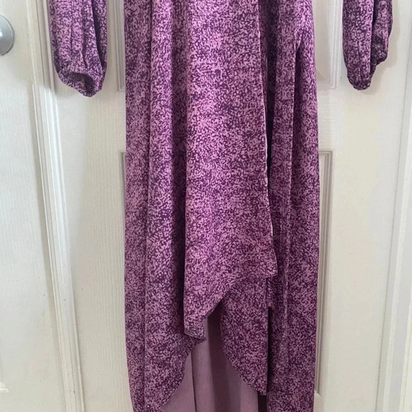 Halston Womens Split Sleeve Midi Wrap Dress - Picture 3 of 7